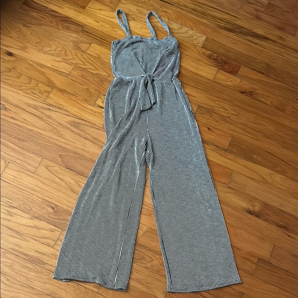 Striped Black and White Jumpsuit